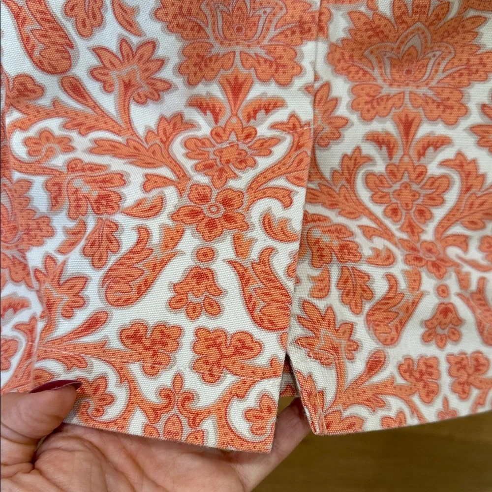 Talbots Orange and White Floral Skirt - Picture 10 of 10